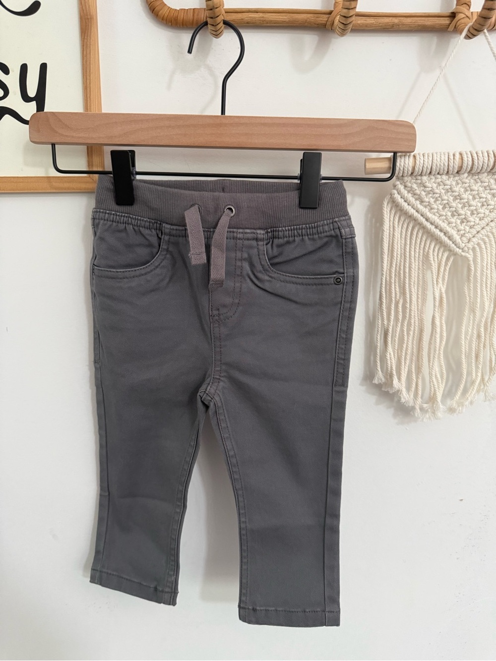 Hanna Andersson - 18-24m - slim fit pull on gray pants